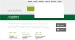 Desktop Screenshot of nacionaldealambrados.com